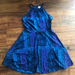 Blue halter dress
